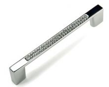 Мебельная ручка-скоба edson 3000 CHROME CRYSTAL 96 мм